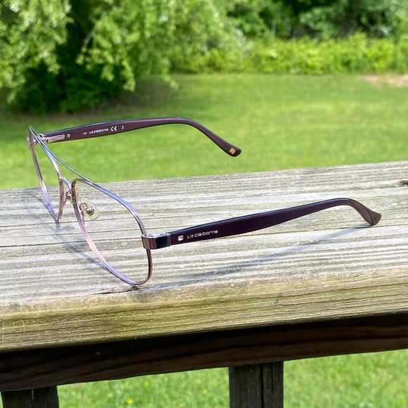Liz Claiborne glasses frames metallic pink rose mauve 58[]14 135 - Picture 7 of 15